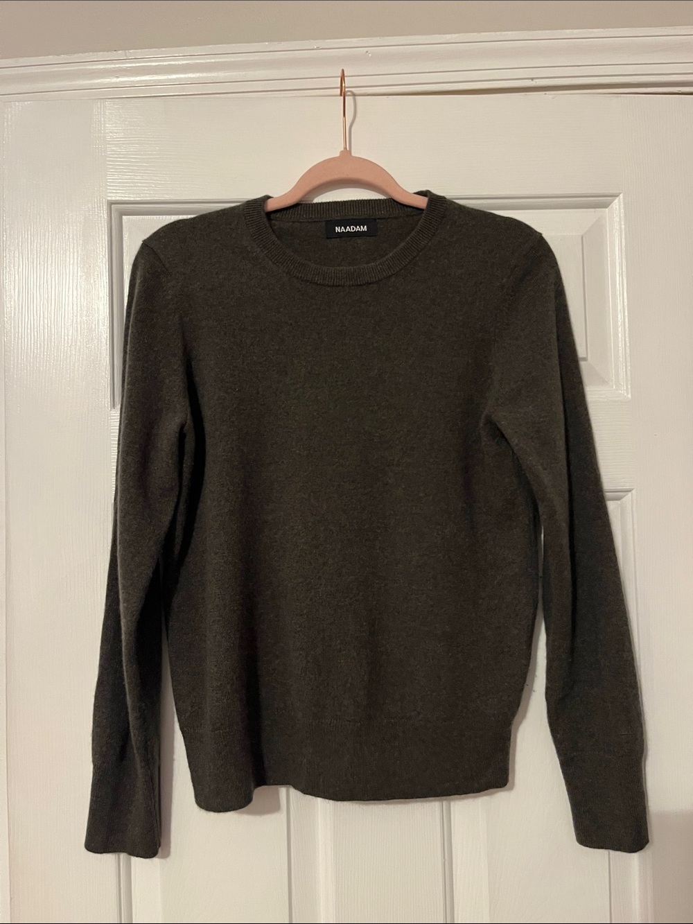 NAADAM Dark Olive Crewneck Cashmere Sweater